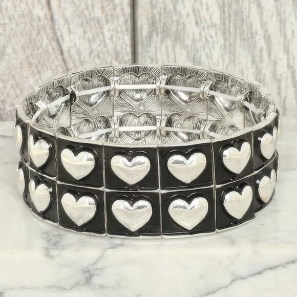 Western Bubble Heart Beaded Bracelet - Picture 1 of 2